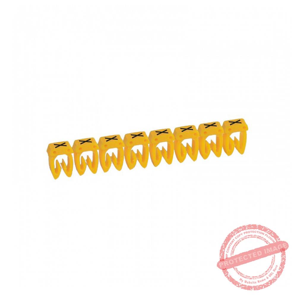 Marcador letra: X para cable 1.5-2.5mm2 x30und
