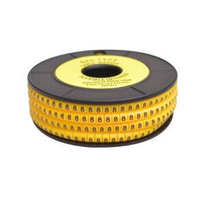Marcador tubular número: 8 para cable 14-12AWG x1000und