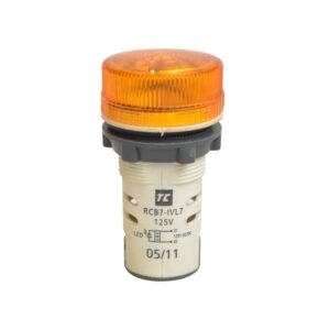 Piloto ámbar c/LED 125VAC plástico