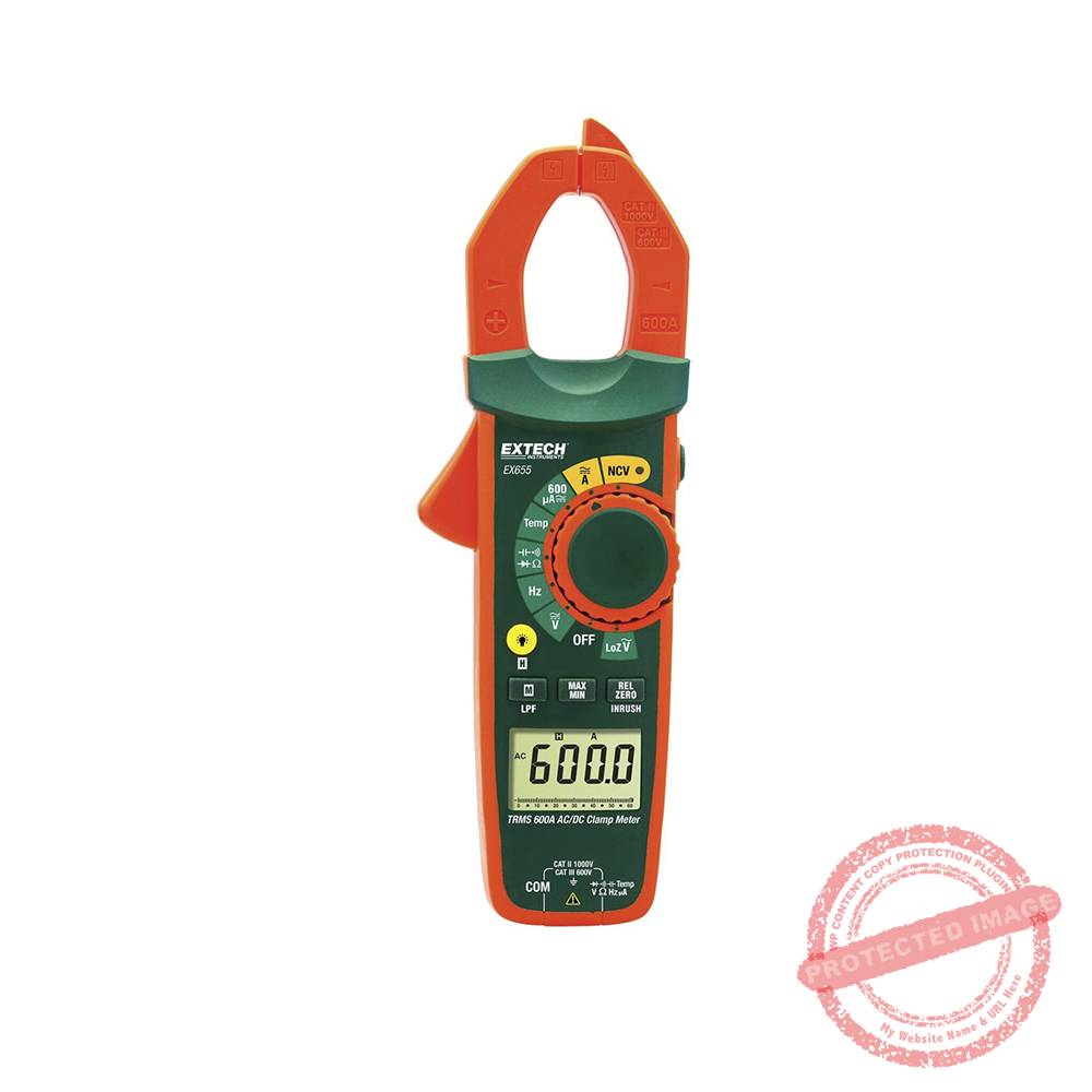 Pinza amperimétrica digital 600AAC/DC, 1000VDC, 750VAC, TRMS