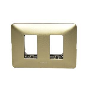 Placa de aluminio 2 módulos champagne Matix