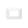 Placa de tecnopolímero 3 módulos c/soporte plastico blanco Matix
