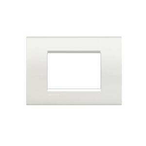 Placa de tecnopolímero 3 módulos rectangular blanco Living-Light