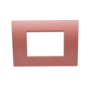 Placa metal 3 módulos rectangular ladrillo Living-Light