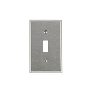 Placa para 1 interruptor palanca de metal acero inoxidable