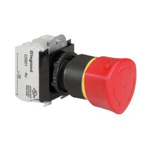 Pulsador de emergencia desenclavamiento por giro 22mm-40mm 1NC+1NA