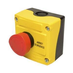 Pulsador de emergencia desenclavamiento por giro 22mm-40mm caja
