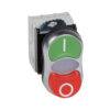 Pulsador luminoso doble verde/rojo 22mm NA+NC