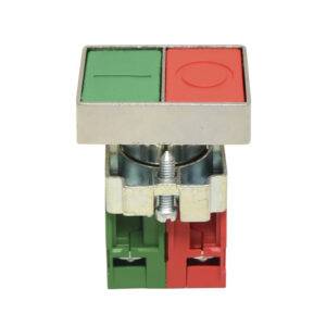 Pulsador no luminoso doble verde/rojo 22mm NA+NC