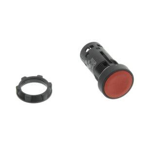 Pulsador no luminoso rasante rojo 22mm 1NC IP65