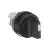 Selector manija corta no luminoso 3 posiciones c/retorno 22mm 2NA negro