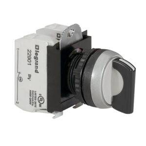Selector manija corta no luminoso 3 posiciones fijas 22mm 2NA
