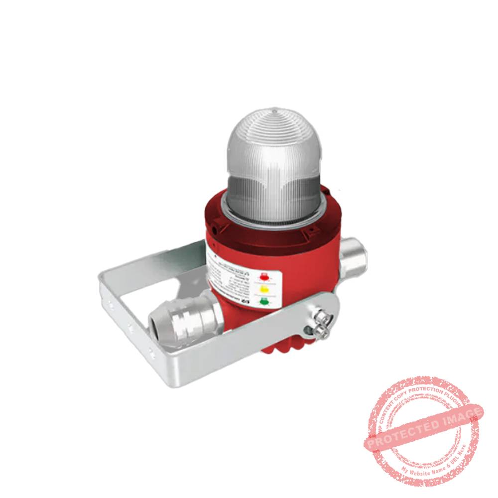 Sirena con baliza rojo/ámbar/verde, 100-250VAC, 95dB, 1xM25, zonas 1 y 21.