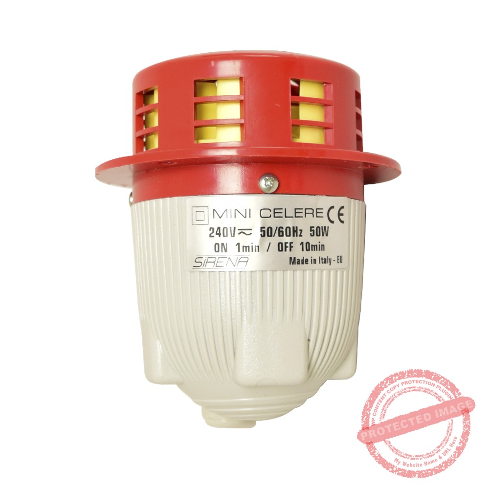 Sirena electromecánica Mini Celere 240VAC/DC 98dB IP43