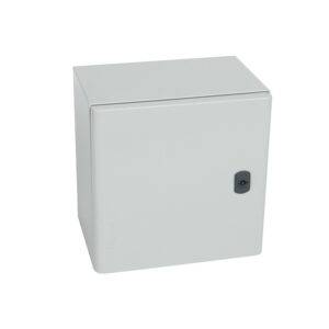 Tablero p/adosar metálico 300x300x200mm con puerta c/plancha de montaje