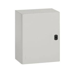 Tablero p/adosar metálico 600x400x250mm con puerta c/plancha de montaje