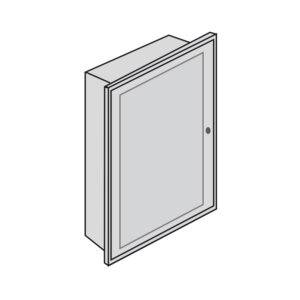 Tablero p/empotrar de metal 36 DIN 340x590x90mm con puerta