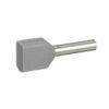 Terminal doble aislado 2x14AWG (2x2.5mm2) gris x100und