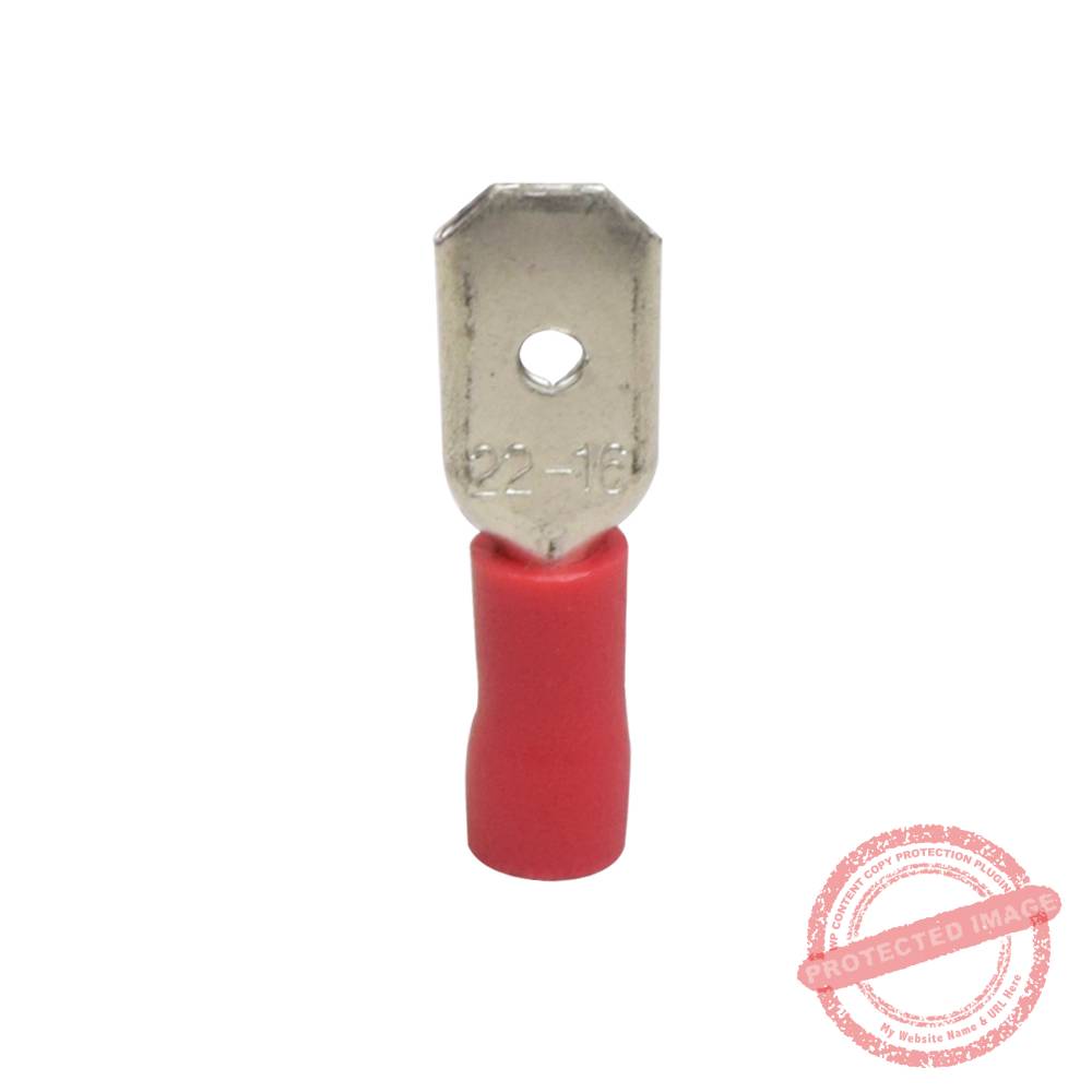 Terminal enchufe macho aislado 16-22AWG rojo x100und