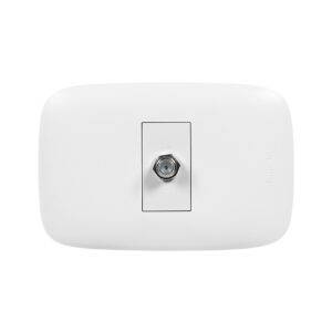 Toma coaxial TV tipo F 1 módulo blanco Domino Sencia