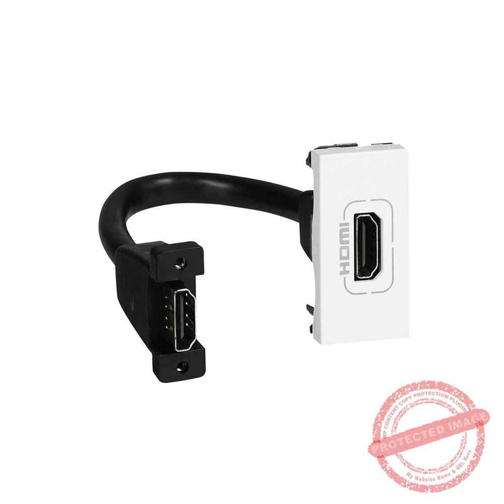 Toma HDMI preconectorizada 1 módulo Mosaic