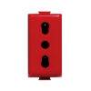 Tomacorriente bipaso 2x16A+T 250V 1 modulo rojo matix