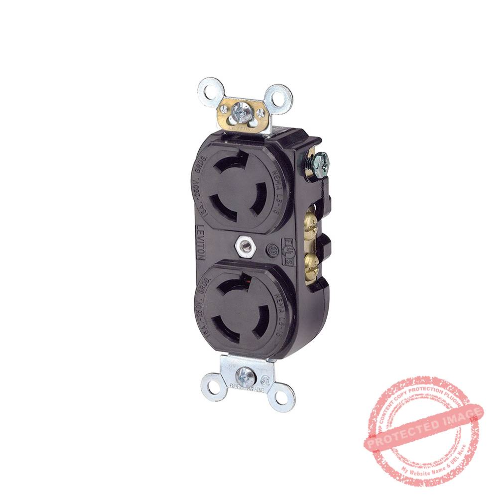 Tomacorriente doble de torsión 2x15A+T 250V NEMA L6-15R