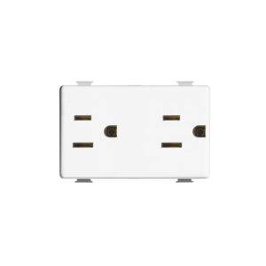 Tomacorriente duplex 2x15A+T 250V 3 modulos blanco Matix