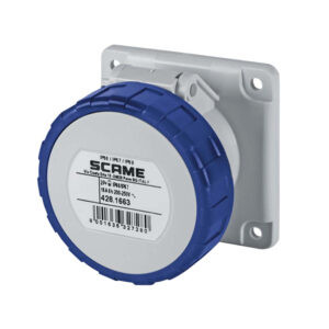 Tomacorriente p/empotrar recto 2x16A+T 250V IP67 6h Optima