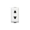 Tomacorriente universal 2x16A 250V 1 módulo blanco Matix