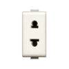Tomacorriente universal 2x16A 250V 1 módulo marfil Matix