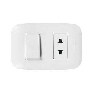 Tomacorriente universal 2x16A + interruptor 10A 250V Domino Sencia