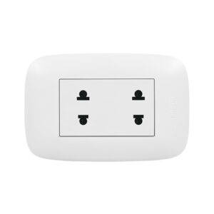 Tomacorriente universal doble 2x16A 250V Domino Sencia