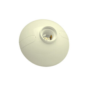 Wall socket oval con rosca E27 color marfil
