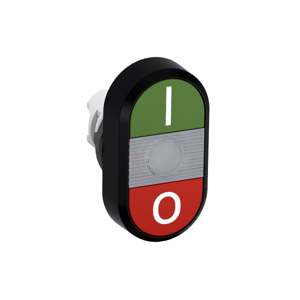 cabeza-para-pulsador-luminoso-doble-verde-rojo-22mm-plastico-negro.jpg Cabeza para pulsador luminoso doble verde/rojo 22mm plástico negro - Imagen 1