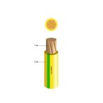 Cable puesta a tierra CPT 10AWG PVC, amarillo-verde, x rollo