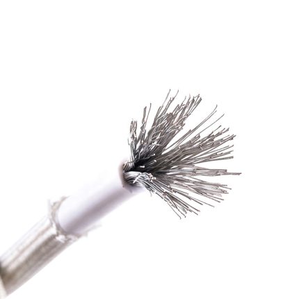 Cable silicona con fibra de vidrio estañado 1x16mm2, 1kV 180°C, blanco, x metro lineal