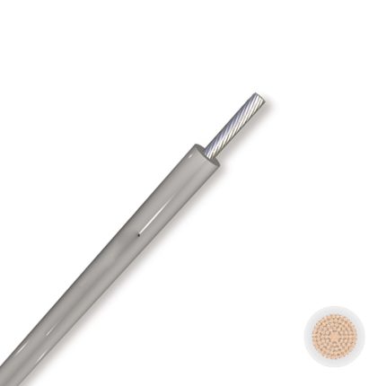 Cable silicona estañado 1x1.5mm2, 500V, 180°C, blanco, x rollo