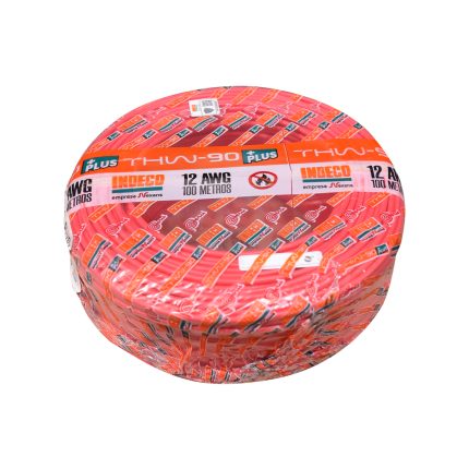 Cable THW-90+ 10AWG, 750V aislamiento PVC rojo, clase 2, x rollo
