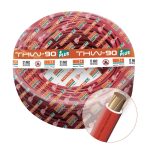 Cable THW-90+Plus 12AWG 750V aislamiento PVC rojo, clase 2, x rollo