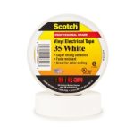 Cinta aislante vinílica Scotch 35 3/4¨ x20mts blanco
