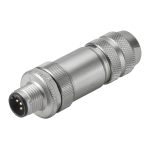 Conector recto M12 metal de 5 polos macho Code A IP67