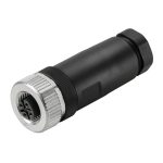 Conector recto M12 plástico de 5 polos macho Code A IP67