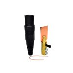 Conector unipolar macho 400A 600V 2 tornillos fijación 1/0-4/0 negro