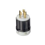 Enchufe plano 2x15A+T 125/250V NEMA 5-15P nylon negro