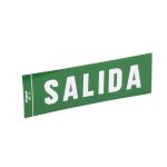 Etiqueta verde salida