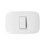 Interruptor simple 10A 250V 3 vías blanco Domino Sencia