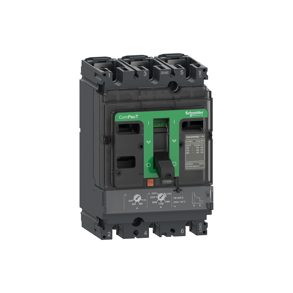 interruptor-termomagnetico-regulable-3x140-200a-100-65ka-220-440v.jpg Interruptor termomagnético regulable 3x140-200A 100/65kA 220/440V - Imagen 1