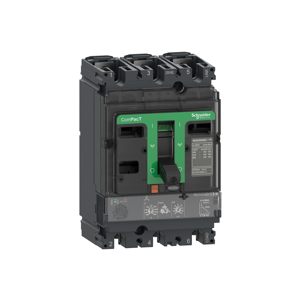 interruptor-termomagnetico-regulable-3x60-150a-65ka-440vac-nsx160f.jpg Interruptor termomagnético regulable 3X60-150A 65kA 440VAC NSX160F - Imagen 1