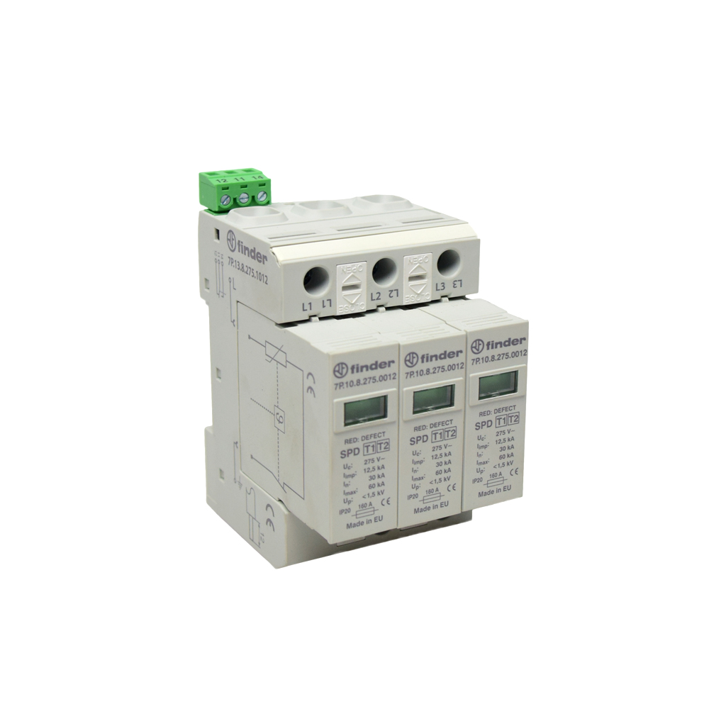 limitador-de-sobretension-t1-2-3p-60ka-275v.jpg Limitador de sobretensión T1+2 3P 60kA 275V - Imagen 1